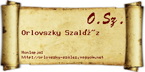 Orlovszky Szaléz névjegykártya